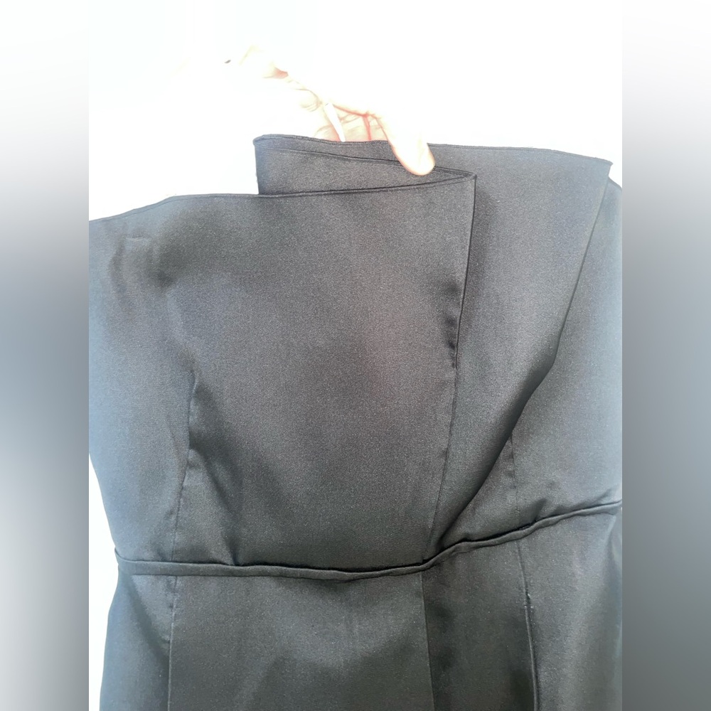 Max Mara Italy Pianoforte Dress 8 Black Cocktail Party Black Tie Silk Prom - Picture 6 of 15